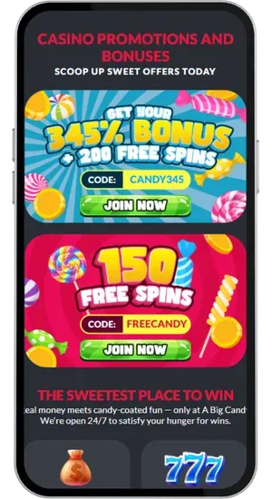 Entering bonus code CANDY345 for a 345% match and 200 free spins or DESTINY120 for 120 no deposit free spins