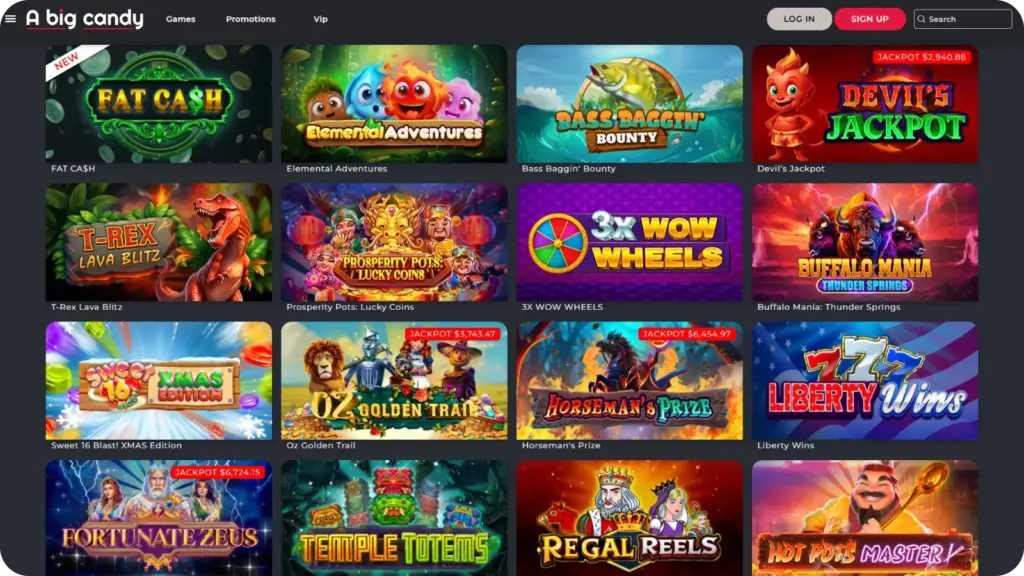A Big Candy Casino slots RTG games New Zealand