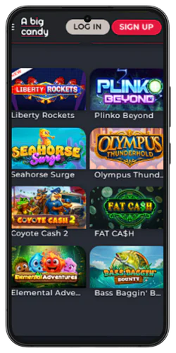 Big Candy Casino Login Find the games section