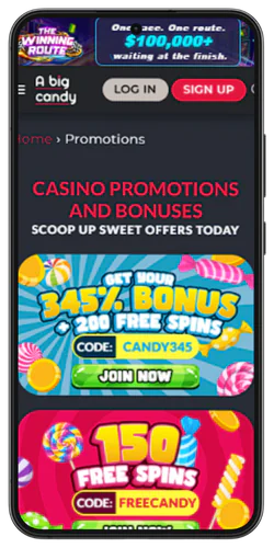 AbigCandy casino login Open the bonus section