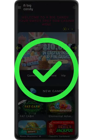 A Big Candy casino no deposit bonus activated and ready for NZ players